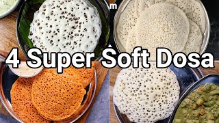 4 Soft & Spongy Instant Dosa Recipes for Morning Breakfast No Soaking & Grinding | Instant Breakfast screenshot 2