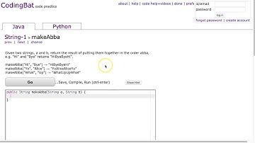 Codingbat - makeAbba (Java)
