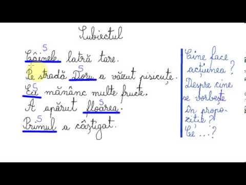 Video: În gramatică ce este subiectul?