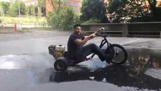 Motorized Drift trike first test - GX200 power!