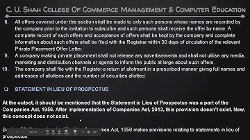 B.COM SEM-1 COMPANY LAW-1 U2  PART X  BY PROF. BHARTI PARMAR