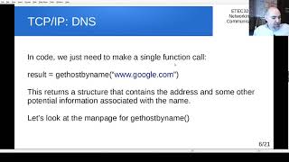 ETEC3201 - Class 18 - TCPIP - DNS