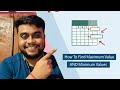 Excel Max and minimum Formula