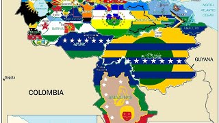 Venezuela states map speed art