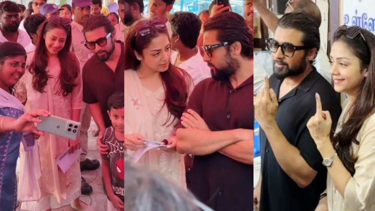 Suriya & Jyotika Voting Full Video ???????? Tamilnadu Election 2026 | Polling Booth