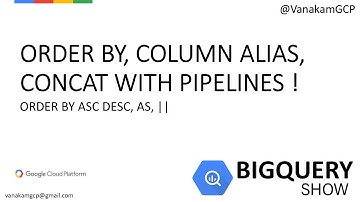 BigQuery SQL: ORDER BY, Column Aliases, and CONCAT Explained