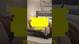 Queen Size LED Bed Frame with Charging Station #trending #dealoftheday #sale #amazon #queenbed