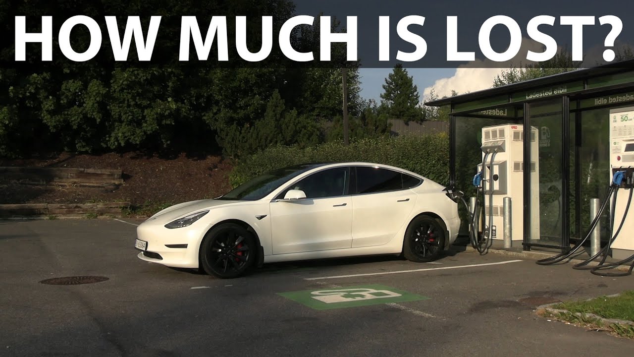 Charging loss on Tesla Model 3 on AC and DC