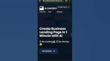 Create Landing Page in 1 minute with Ai | Landing Page #shorts #ai #landingpage #landing #2023