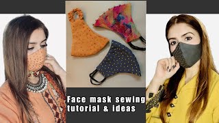 How to make beautiful & matching face mask designs // DIY Easy face mask sewing tutorial