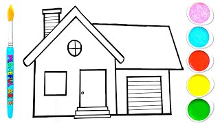 Let's Draw And Paint Cute House and more Together, Painting, Drawing, Coloring Tips for Toddlers