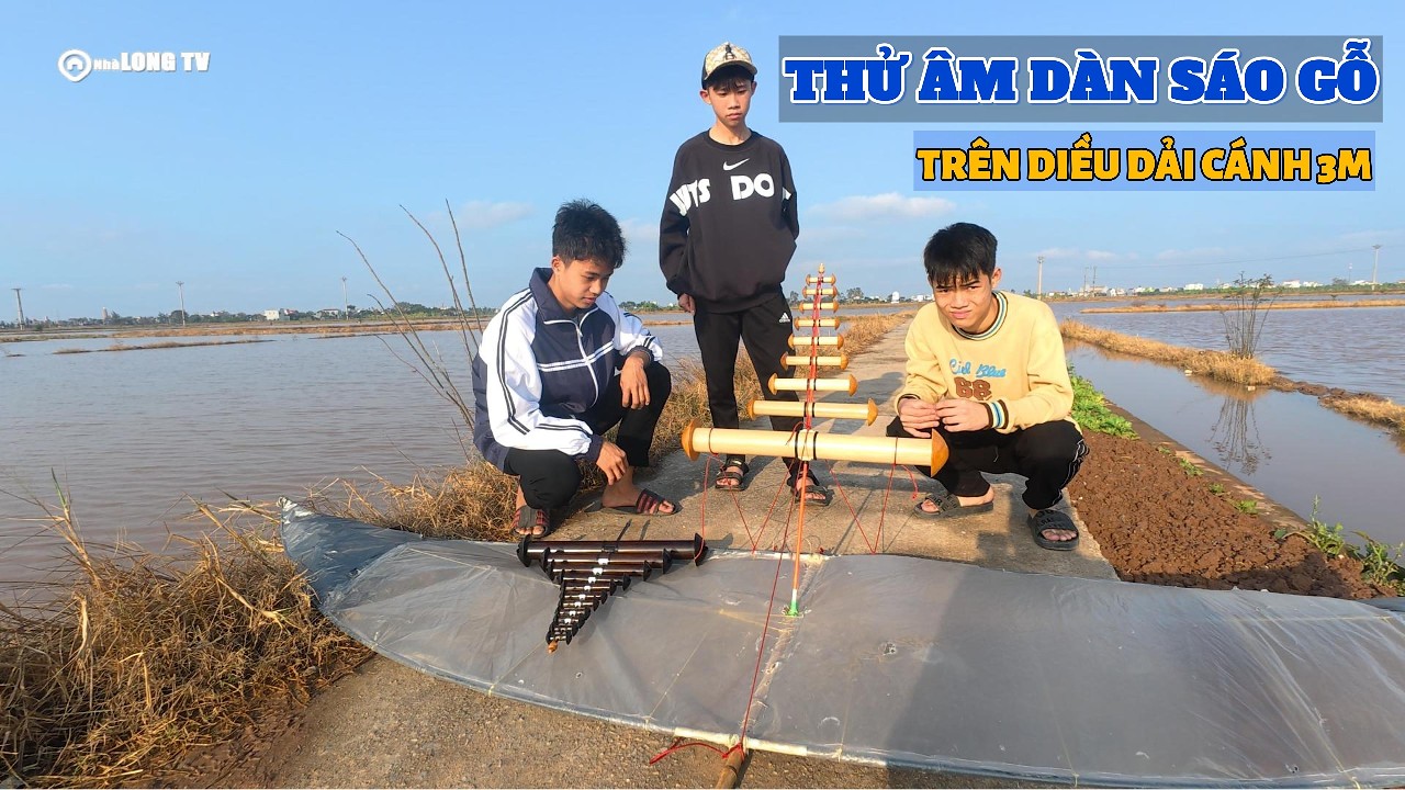 Đón Gió Đầu Mùa | Thử âm sáo dàn sáo gỗ trên diều sáo có dải cánh 3M