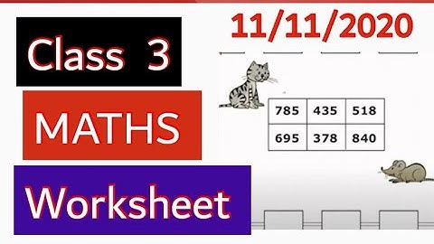CLASS 3 MATHS WORKSHEET NOVEMBER 11/KERALA SYLLABUS