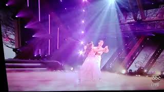 Justina Machado and Sasha dance Foxtrot