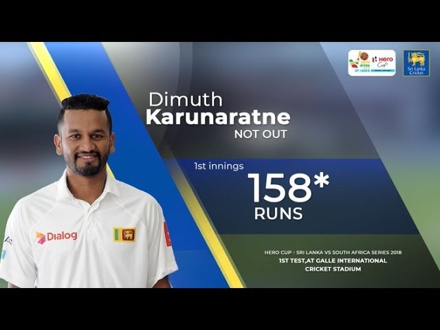 Dimuth Karunaratne S Unbeaten 158 Against South Africa Youtube