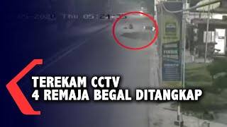Terekam CCTV, 4 Remaja Begal Ditangkap