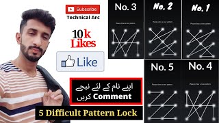 5 Most Difficult Pattern Lock Ideas For Android | Hardest Pattern lock Designs 2021 | Screen Lock