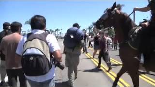 Anaheim protesters prevented from reaching Disneyland - 2012-08-23