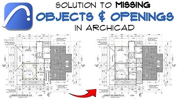 SOLUTION TO MISSING OBJECTS AND OPENINGS in ArchiCAD _ (#Project: 3-Bedroom House).