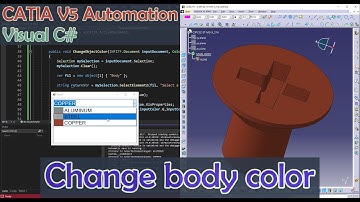 CATIA V5 Automation Visual C# Change body color matching with material color code