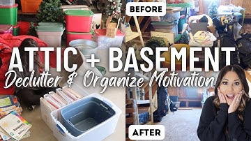 EXTREME ATTIC DECLUTTER + ORGANIZE | 2022 DECLUTTER + ORGANIZE MOTIVATION | DECLUTTER WITH ME 2022