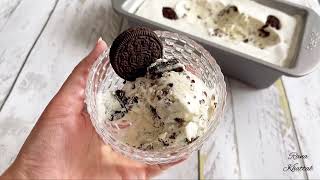 طريقة عمل ايسكريم الاوريو بمكونين فقط 2 ingredients Oreo ice cream 🍨 #oreo