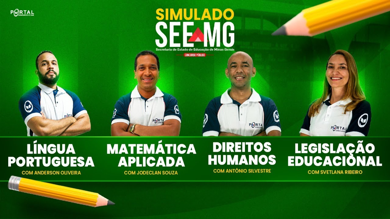 CONCURSO SEE/MG: SIMULADO COMPLETO E GRATUITO 