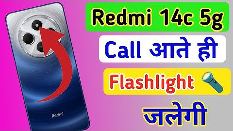 Redmi 14c 5g notification light on/off kaise karen,incoming call flashlight setting Redmi 14c 5g