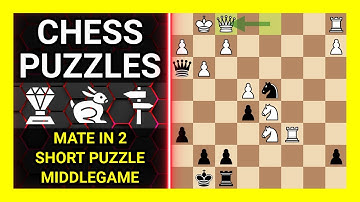 Chess Puzzles to Practice. Themes: Mate in 2, Short puzzle, Middlegame. Learn Chess