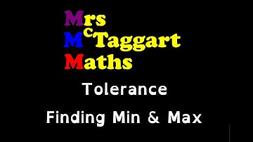 tolerance - finding the maximum and minimum
