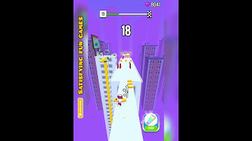 Roof Rails Game. All New Level Gameplay Walk-through #gaming #games #shorts #gameplay #roofrails