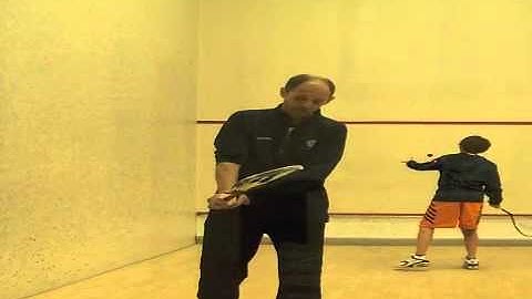 Squashcannon ballmachine drill: return of serve progression