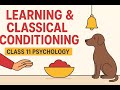 Learning &amp; Classical Conditioning Explained | Class 11 Psychology Chapter 6 |