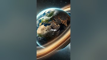 🌍 What If Earth Had Rings Like Saturn? 🌌 #EarthRings #SpaceWonder #WhatIf