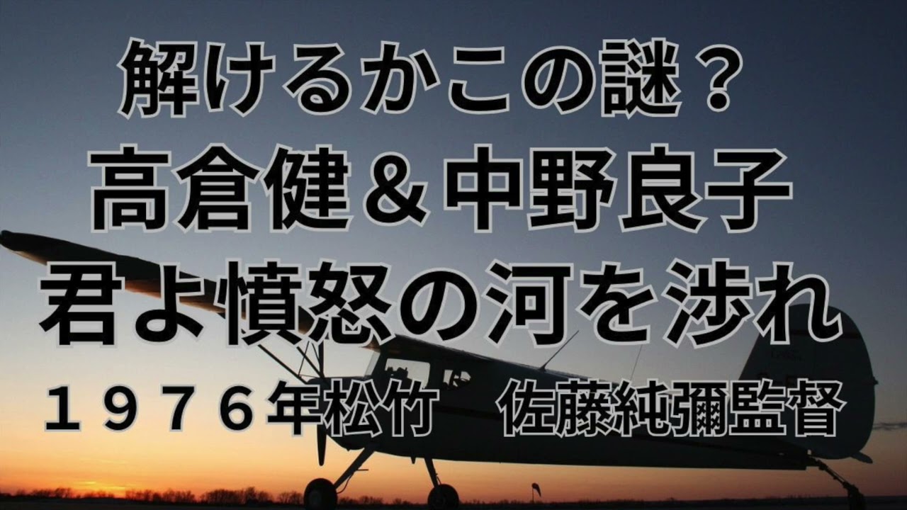 高倉健＆中野良子主演 君よ憤怒の河を渉れ 1976年松竹映画 佐藤純彌