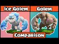 Golem Vs Ice Golem | Golem vs ice cream Comparison | Max Golem Vs Max Ice Golem |Clash of clans 2021