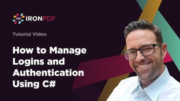 How to Manage Logins and Authentication Using C# | IronPDF