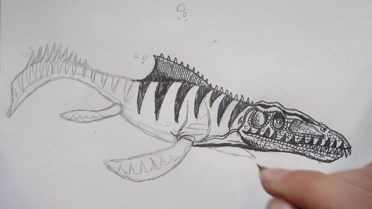 How To Draw Mosasaurus Dinosaur In Jurassic World And - vrogue.co