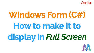 Windows Form Full Screen (C#) on load