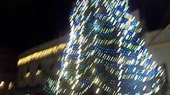 Christmas market at night in Cesky Krumlov