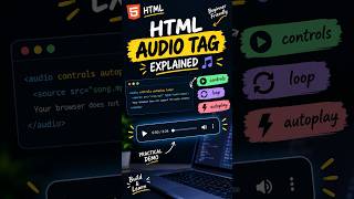 HTML Audio Tag Explained 🎵 | controls, autoplay & loop | HTML Tutorial for Beginners
