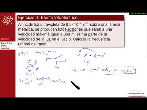 Video: ¿Qué es la energía umbral en el efecto fotoeléctrico?