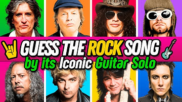 Guess the ROCK song by its ICONIC Guitar SOLO 🤘🎸 | Music Quiz