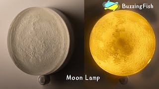 🌕 Make Night Lamp With 3D Moon Relief and Resin | Resin Lamp 🌕