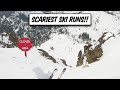 The scariest trails ive ever skied