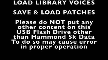 HOW TO FORMAT A USB FLASH DRIVE ON YOUR HAMMOND Sk KEYBOARD