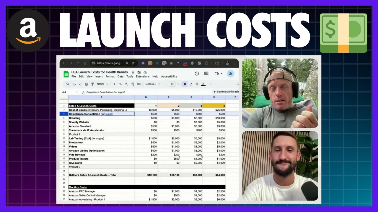 How Much Does it COST to Launch on Amazon FBA (Full Sheet Breakdown ...