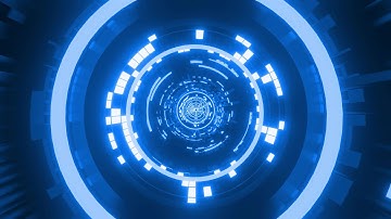 5 Hour - 4K VJ LOOP blue color circle NEON Abstract Background live wallpaper windows11 -Screensaver