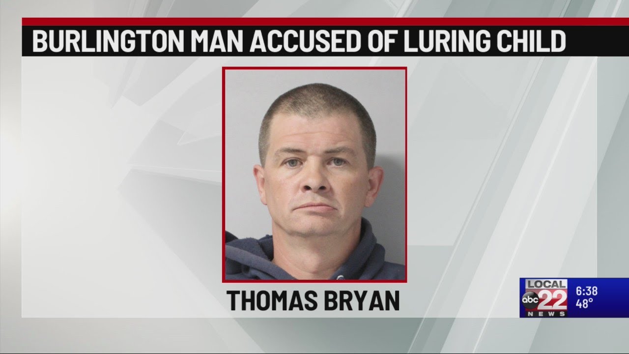 Burlington sex offender charged with luring a child - YouTube