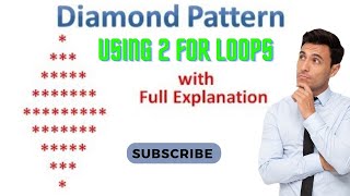 By Using 2 For Loops Print Star Diamonds In Java | #diamond #java #javaprogramming #diamond #stars